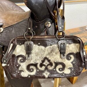 Western Brown and Cream Handbag